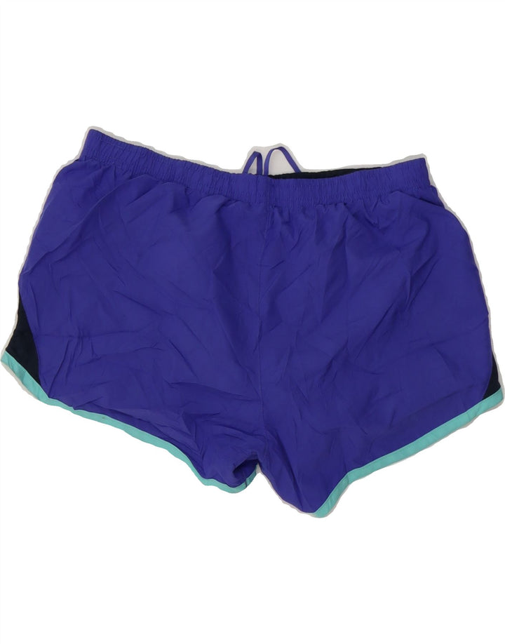 NIKE Womens Sport Shorts UK 10 Small  Blue Polyester Vintage Nike and Second-Hand Nike from Messina Hembry 