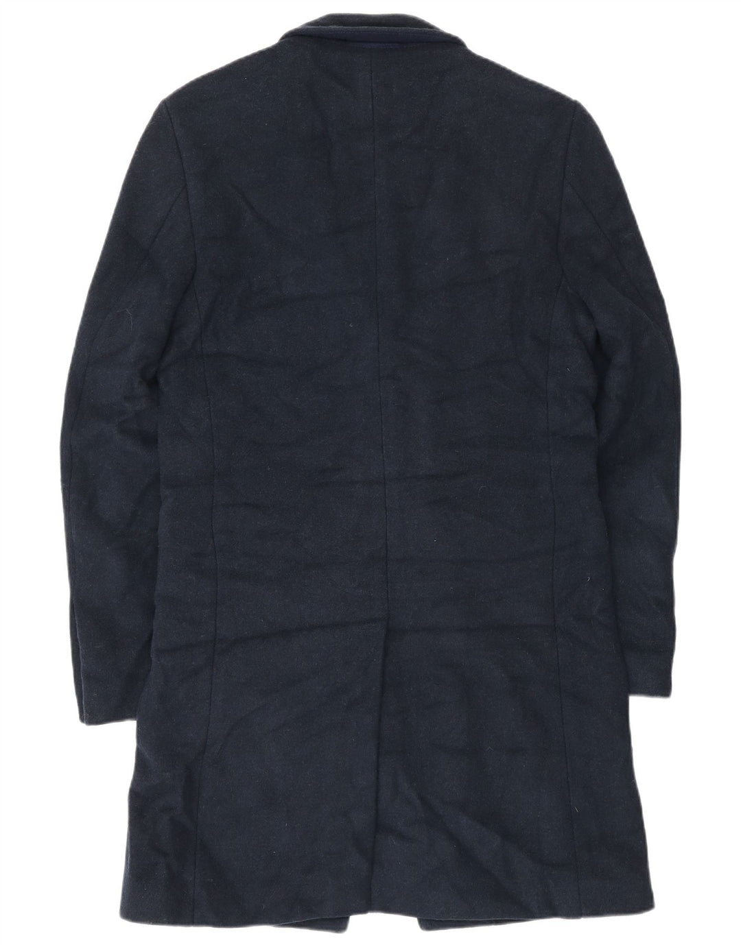 Marks & Spencer Herre Overfrakke UK 36 Small Navy Blue Polyester