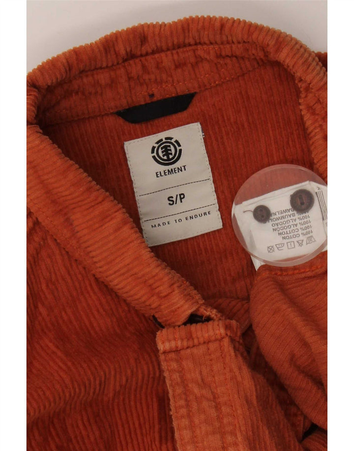 Element Herre Corduroy skjorte Lille orange bomuld