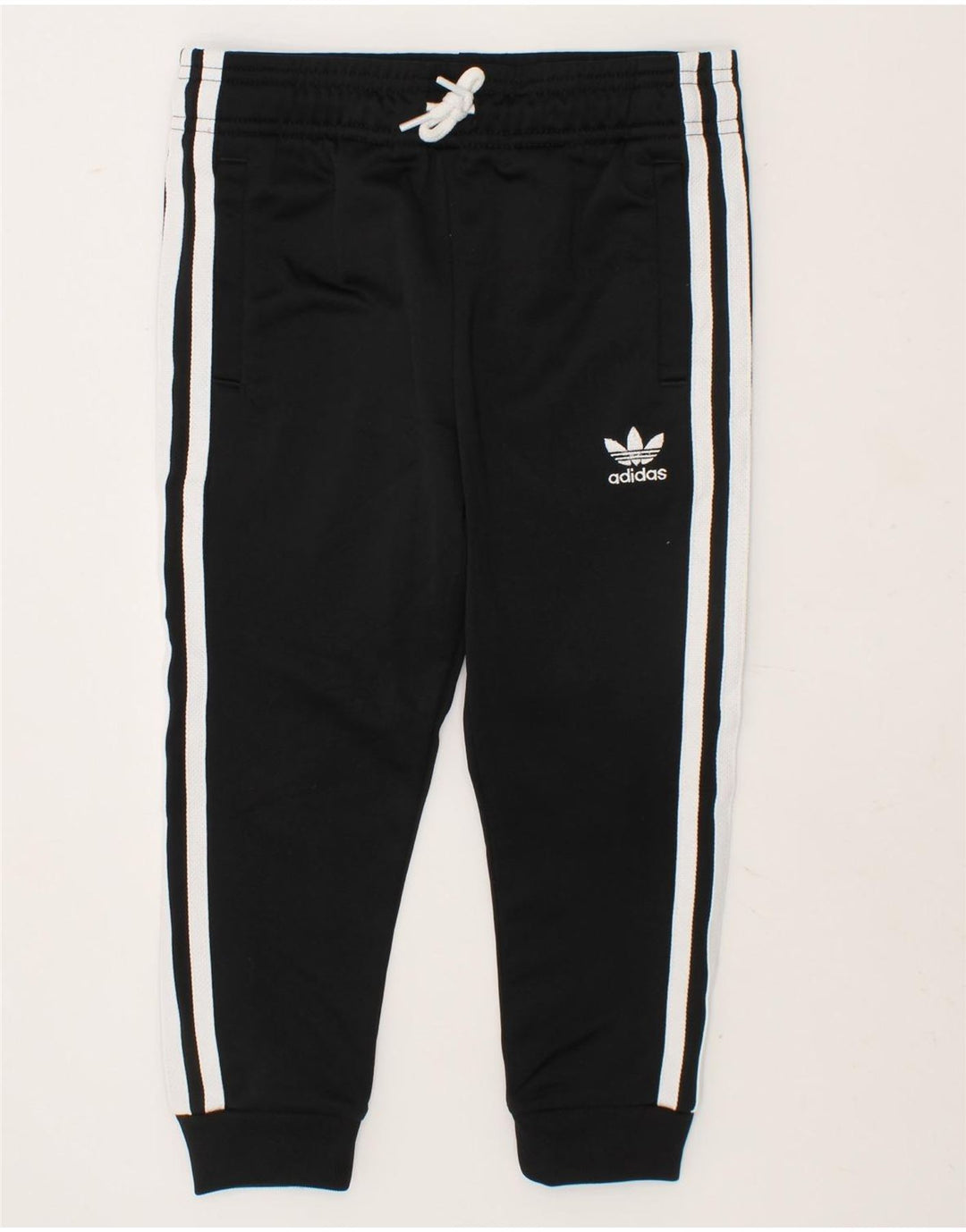 ADIDAS Boys Tracksuit Trousers Joggers 3-4 Years Black Polyester Vintage Adidas and Second-Hand Adidas from Messina Hembry 