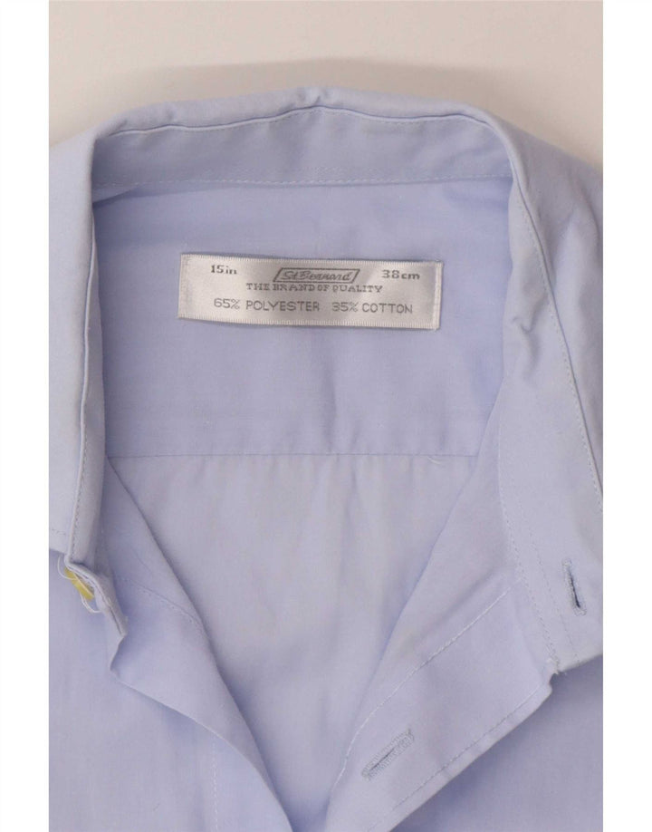 St. Bernard Herreskjorte Størrelse 15 38 Medium Blå Polyester