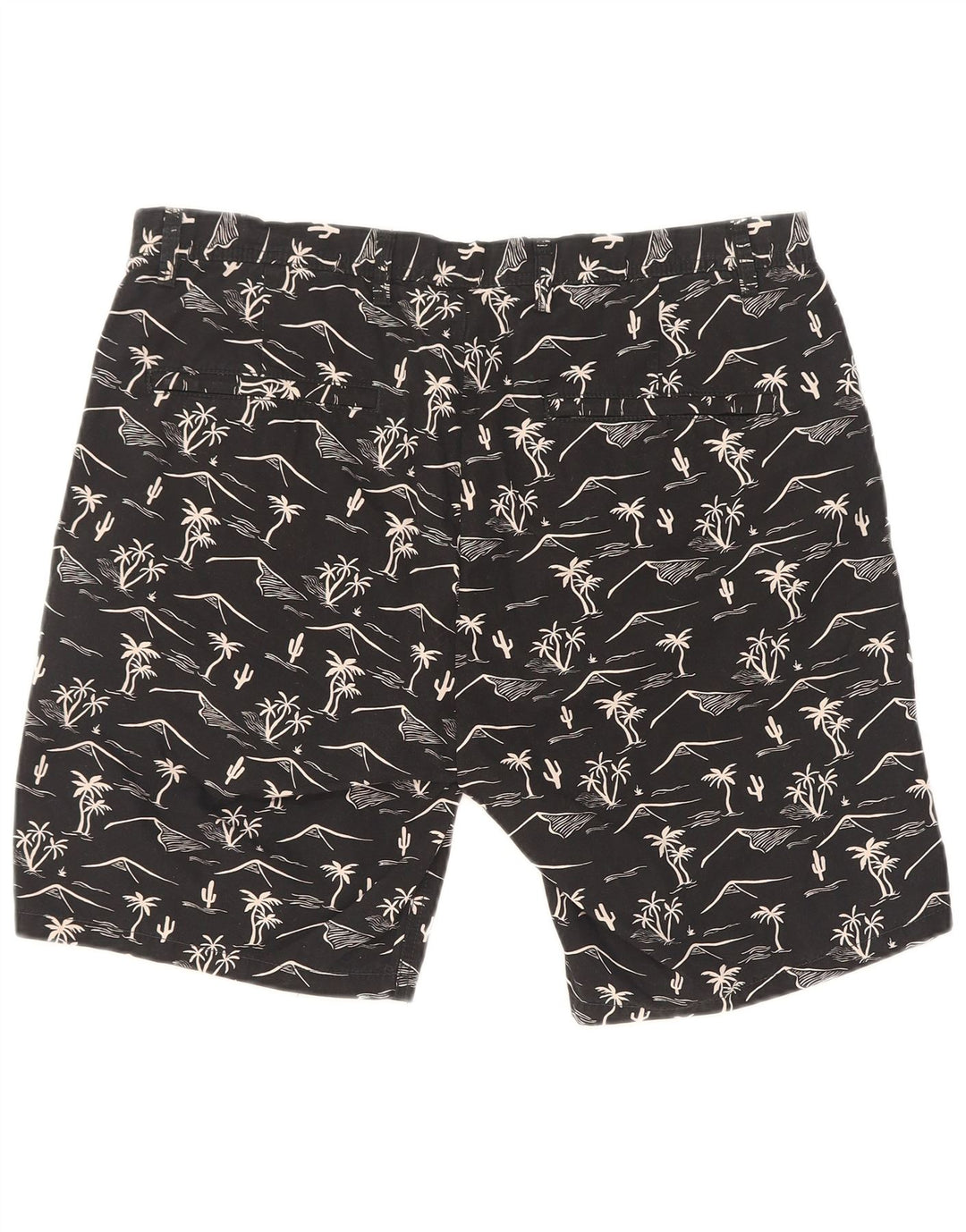 Scotch & Soda Herre Abstrakt mønster Chino Shorts W32 Medium Black Hawaiian