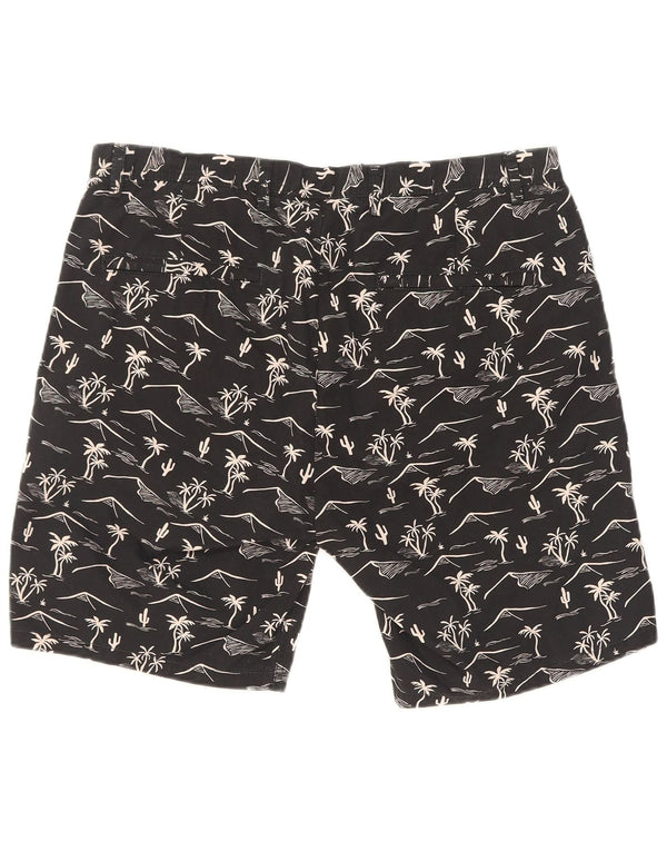 Scotch & Soda Herre Abstrakt mønster Chino Shorts W32 Medium Black Hawaiian