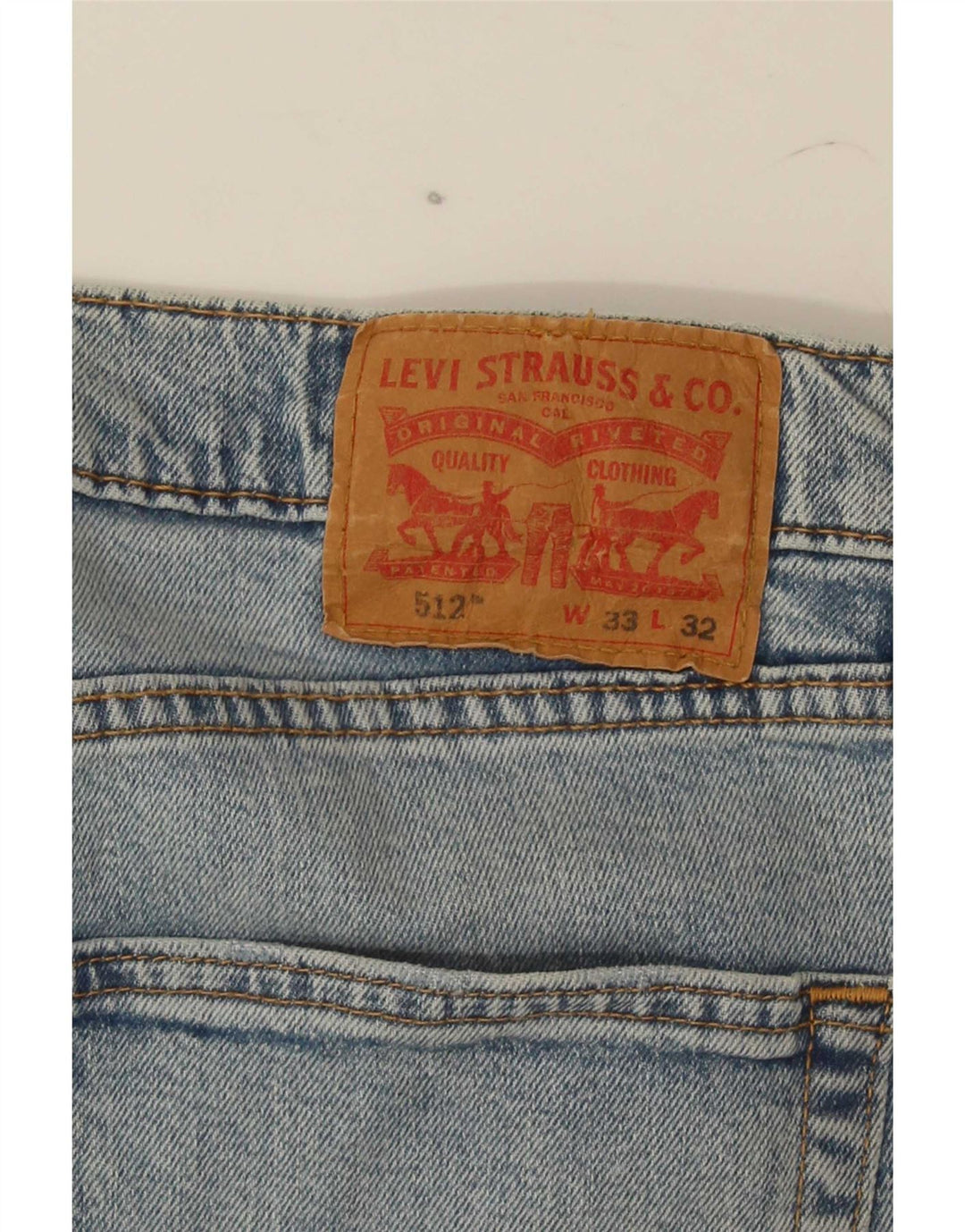 Levi's Herre 512 Distressed Slim Tapered Jeans W33 L27 Blå