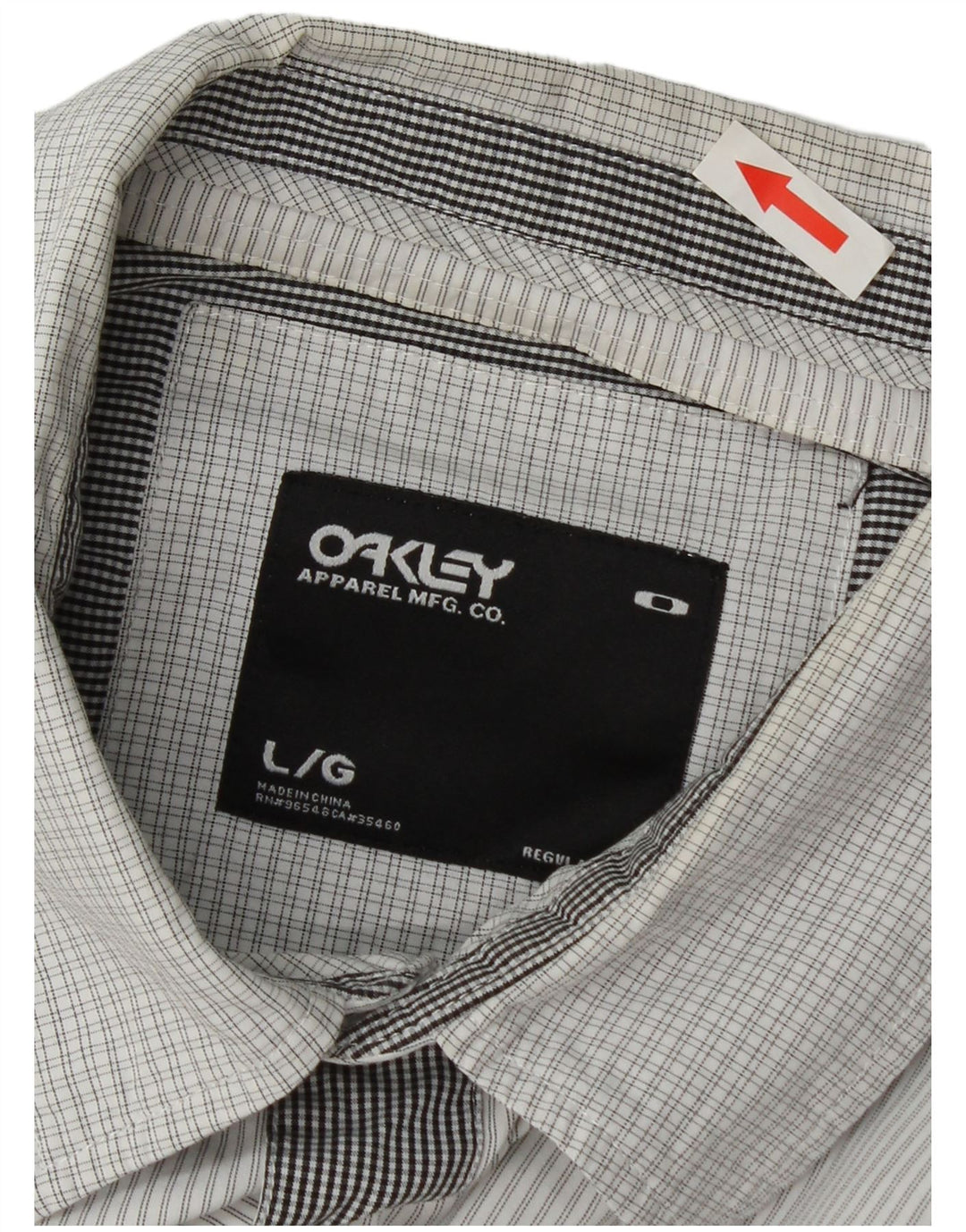 Oakley Herreskjorte Stor hvid Patchwork