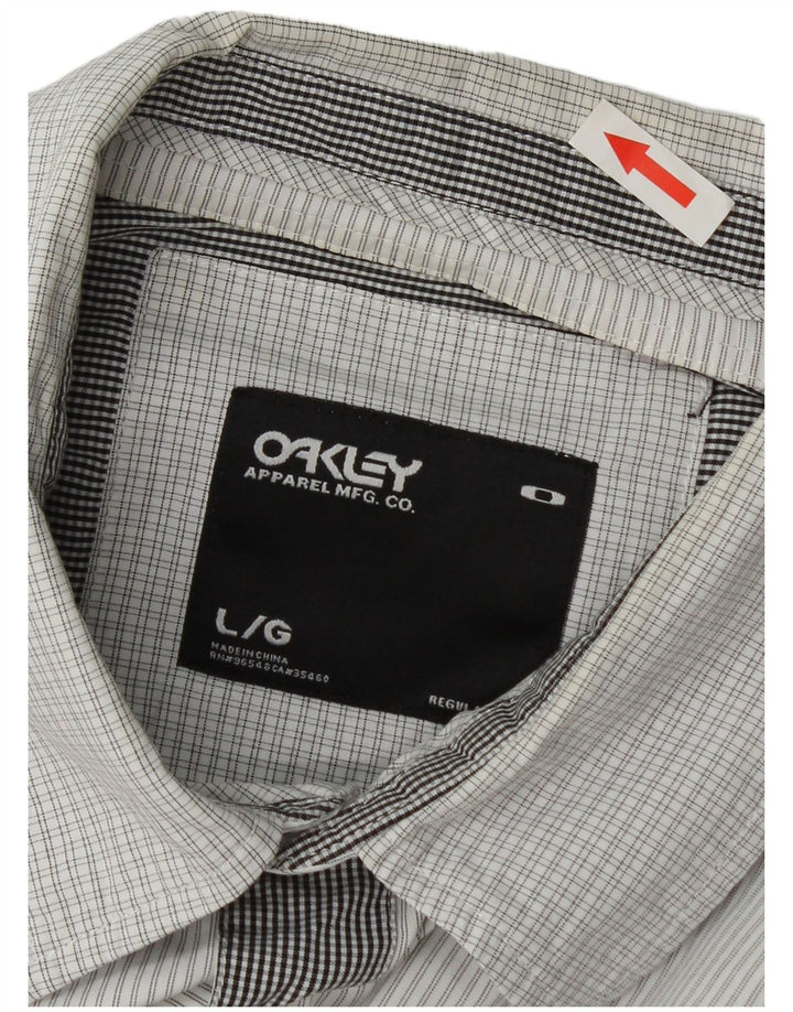 Oakley Herreskjorte Stor hvid Patchwork