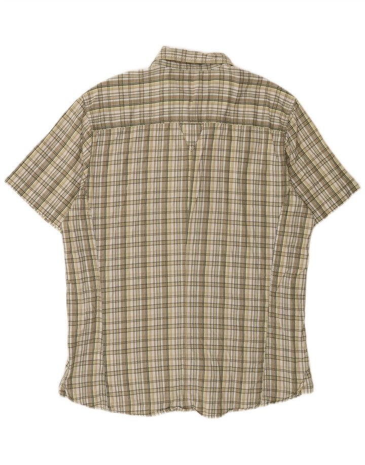 Wrangler kortærmet herreskjorte XL Beige ternet bomuld