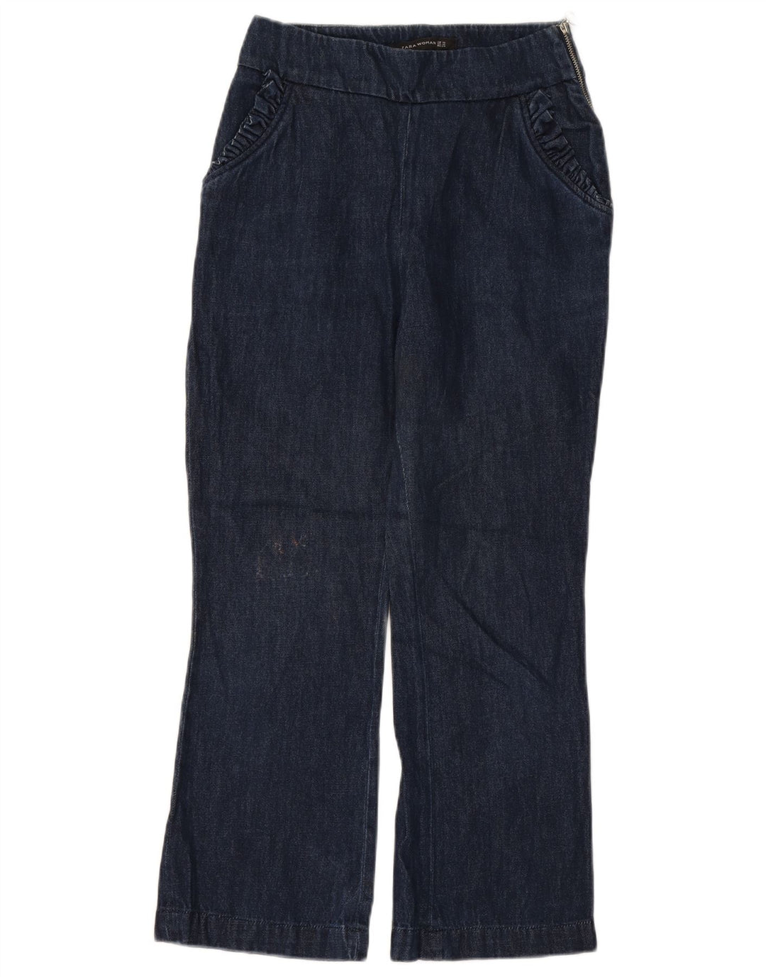 Zara Dame Bootcut Jeans XS W24 L26 Marineblå
