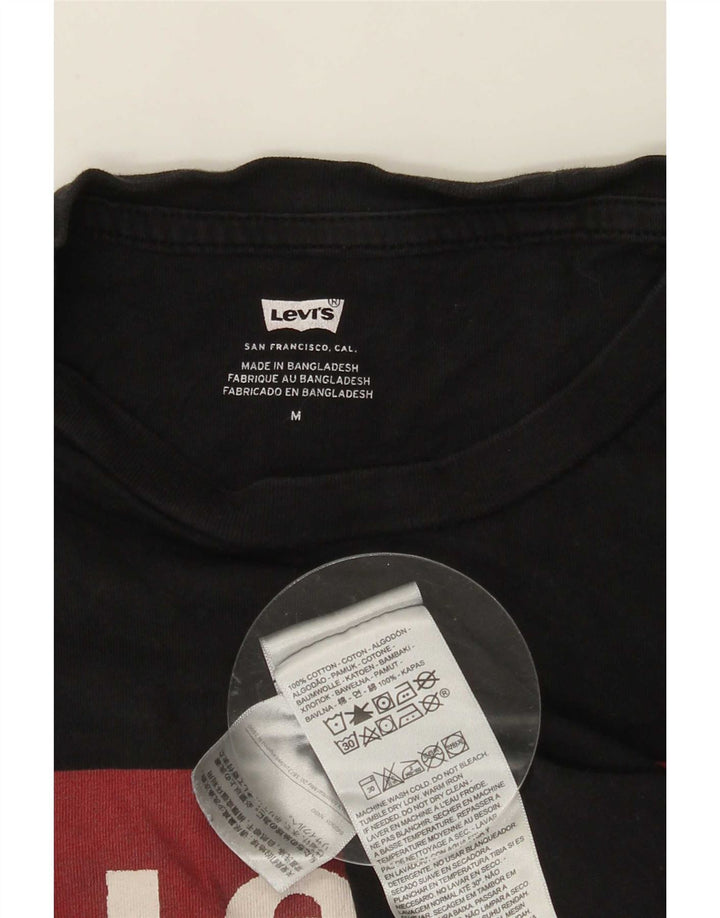 Levi's Herre grafisk T-shirt Top Medium Sort Bomuld