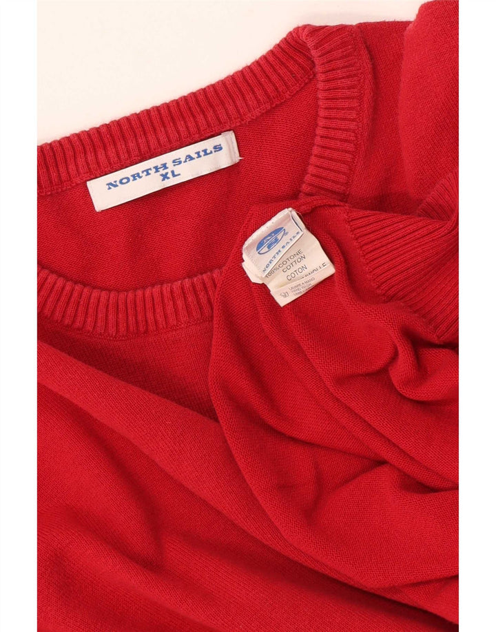 North Sails Herre Crew Neck Jumper Sweater XL Rød Bomuld