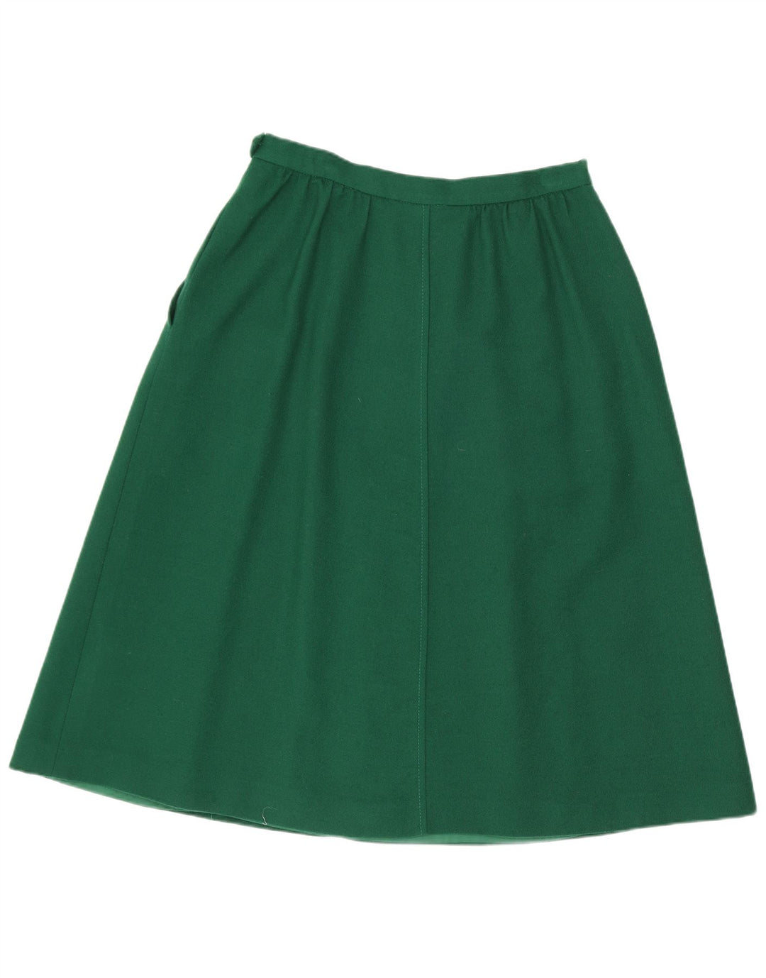 Jaeger Dame A-Line nederdel UK 14 Medium W26 Grøn uld