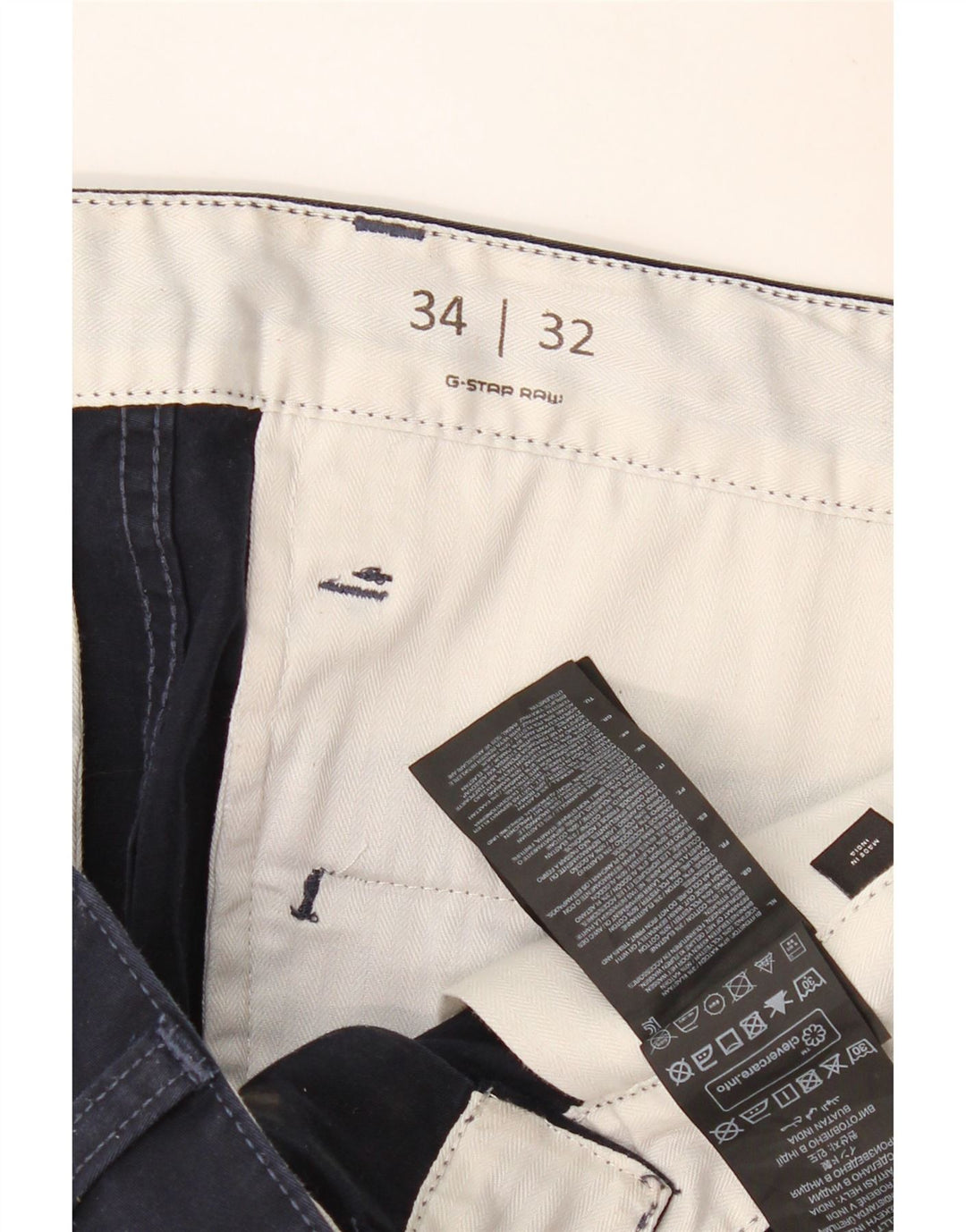 G-STAR Slim Chino-bukser til mænd W34 L32 Marineblå bomuld