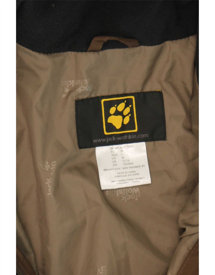 Jack Wolfskin Dame Hætte Polstret Frakke UK 12/14 Medium Brun Polyester