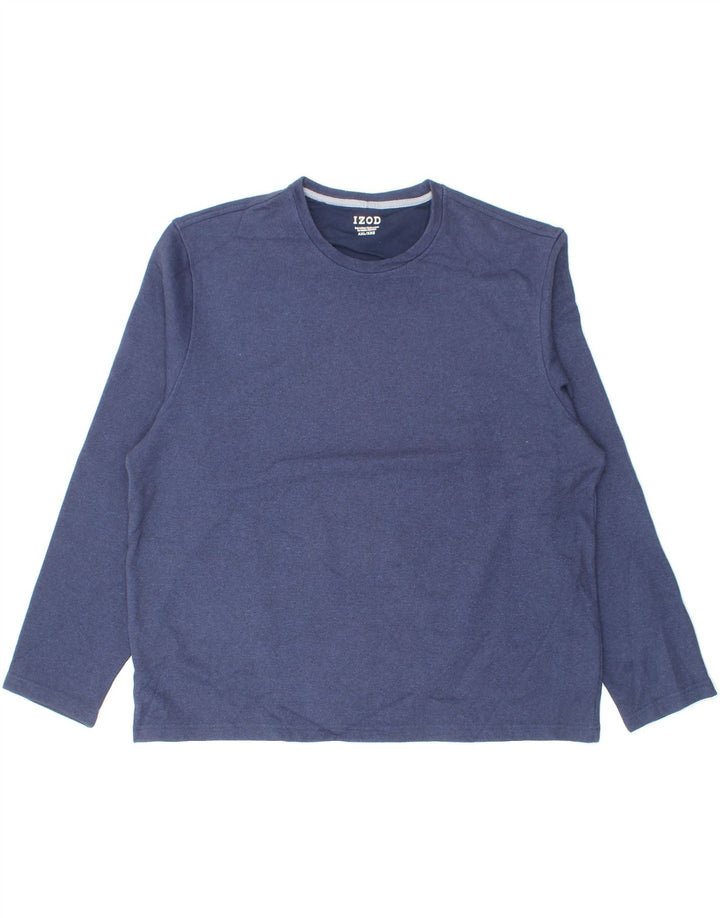 IZOD Mens Top Long Sleeve 2XL Navy Blue Polyester Vintage Izod and Second-Hand Izod from Messina Hembry 