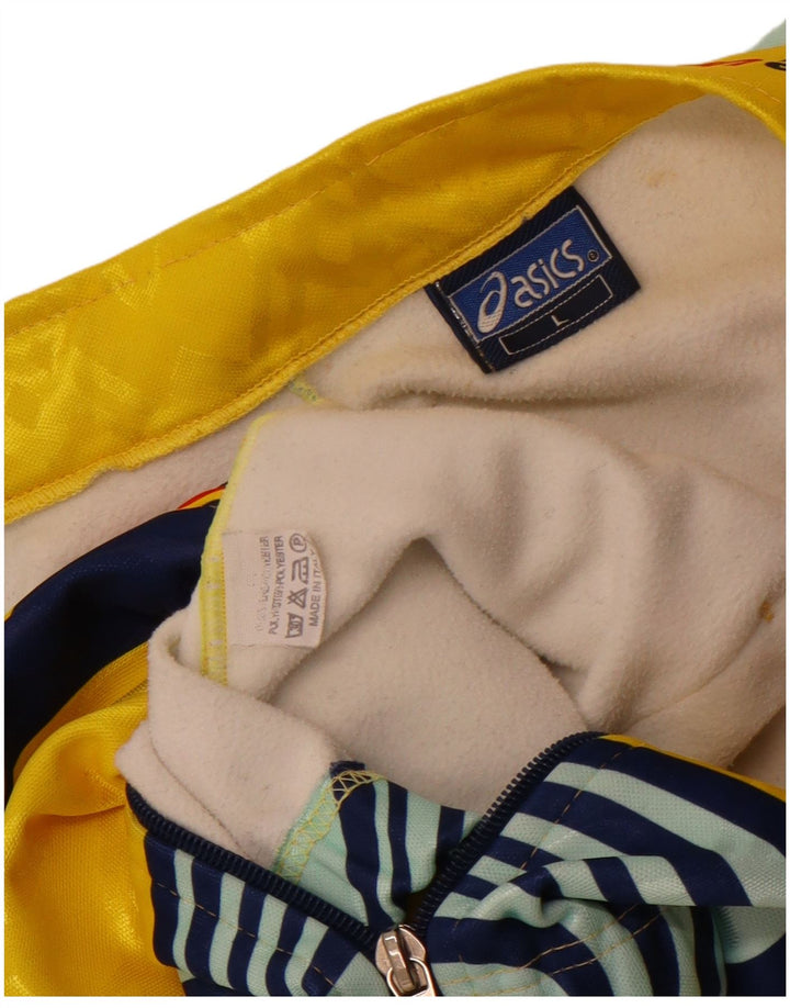 Asics Herre grafisk træningsdragt Topjakke Stor Gul Colourblock Polyester