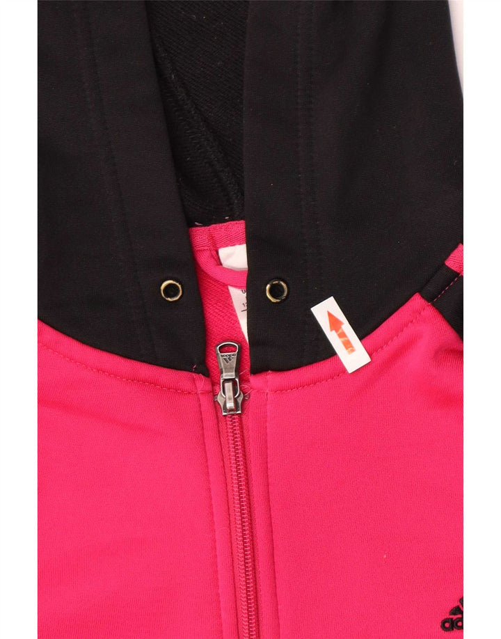 Adidas Dame Hættetrøje Sweater UK 12/14 Medium Pink Polyester