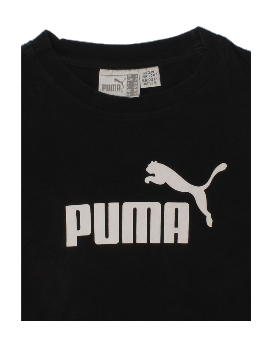 PUMA Boys Graphic T-Shirt Top 9-10 Years Black Cotton | Vintage Puma | Thrift | Second-Hand Puma | Used Clothing | Messina Hembry 