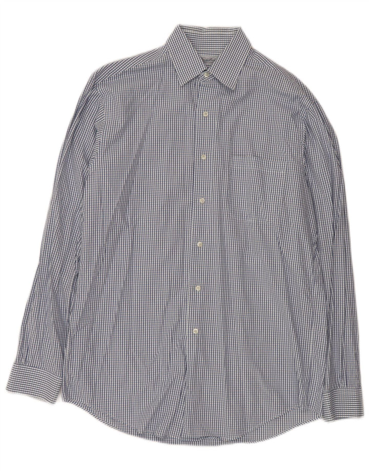 BROOKS BROTHERS Herreskjorte str. 15 1/2 Medium Blue Ternet Bomuld