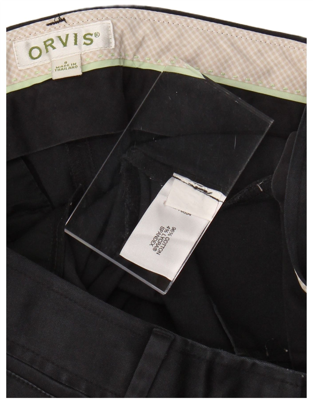 ORVIS Dame Slim Casual Bukser US 8 Medium W28 L27 Sort Bomuld