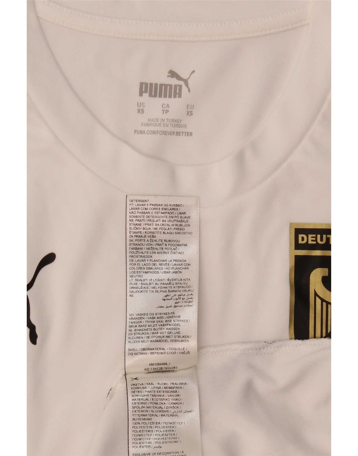Puma Herre Deutshland Grafisk T-Shirt Top XS Hvid Polyester