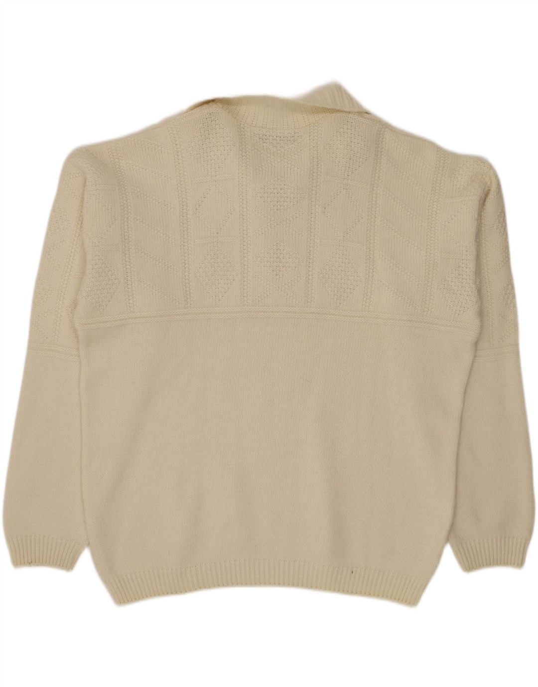 Daniel Hechter Herre Zip Neck Jumper Sweater XL Off White
