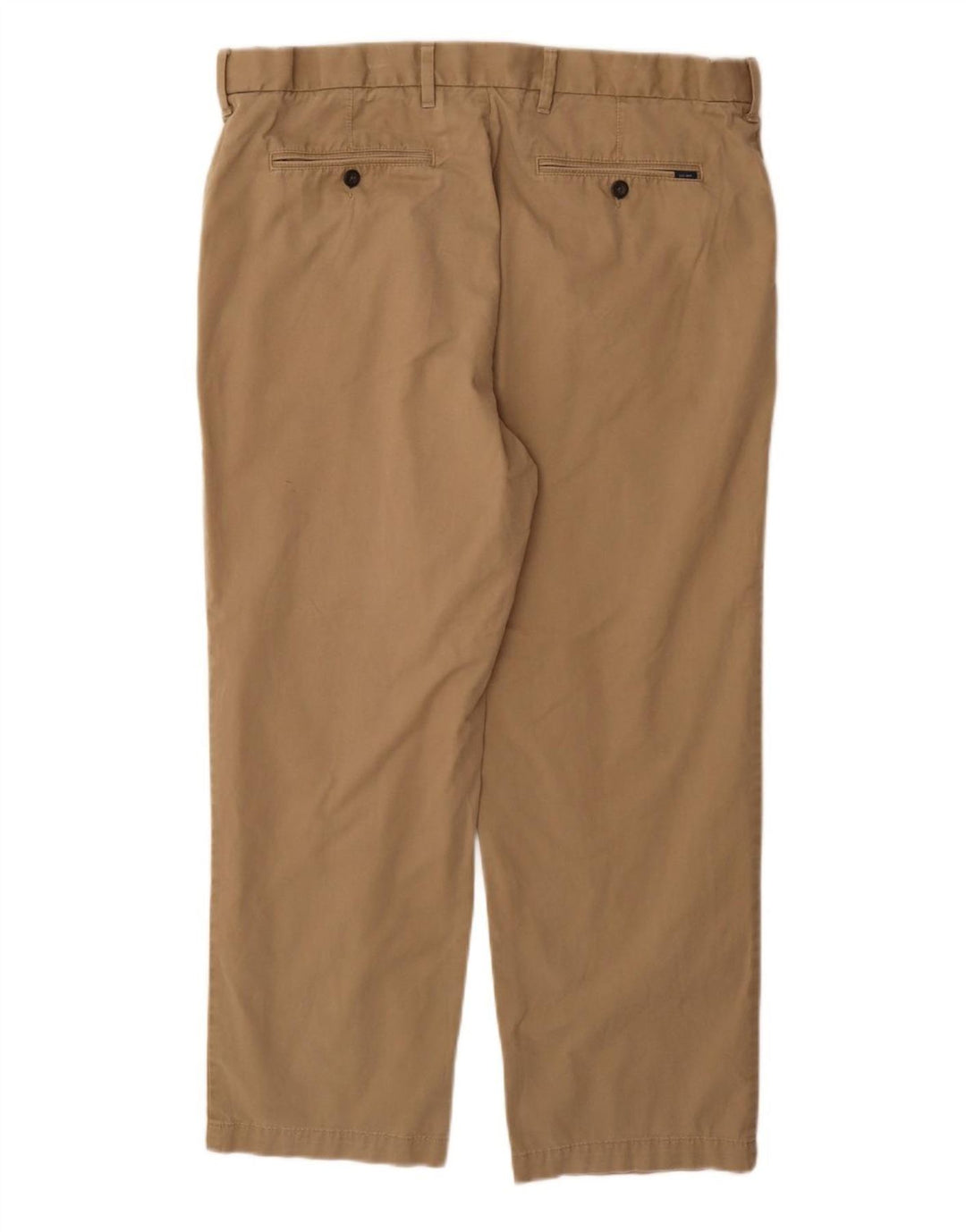 Marks & Spencer Herre Regular Fit Suit Bukser W38 L29 Beige Bomuld