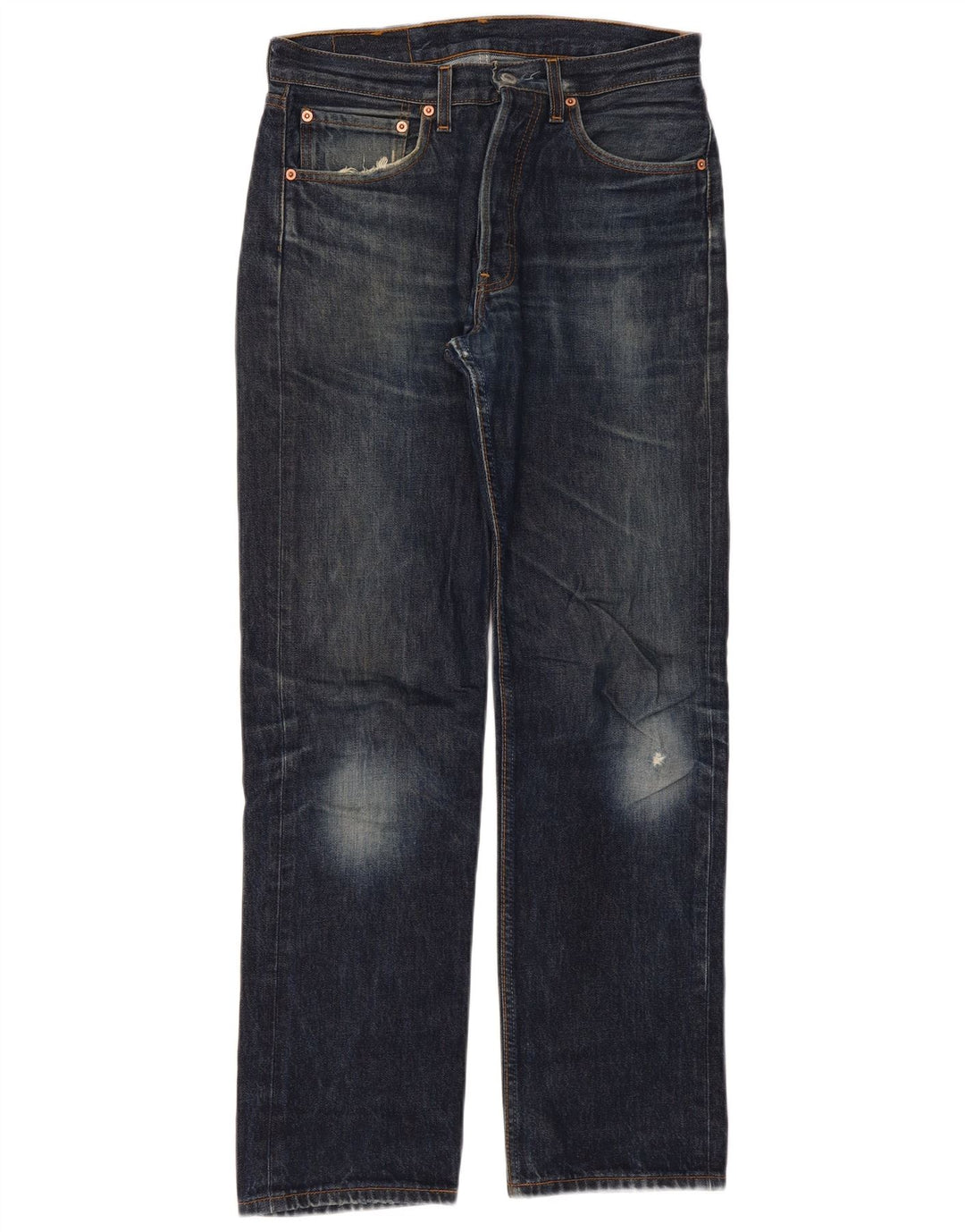 Levi's Dame 501 Straight Jeans W31 L32 Marineblå