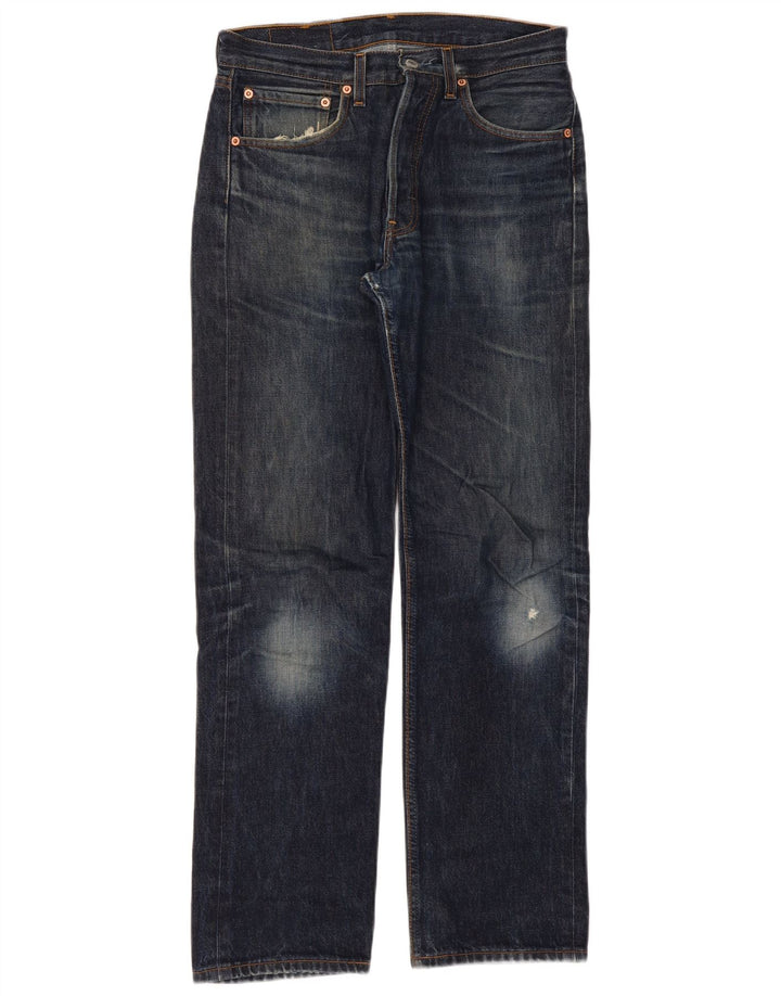 Levi's Dame 501 Straight Jeans W31 L32 Marineblå