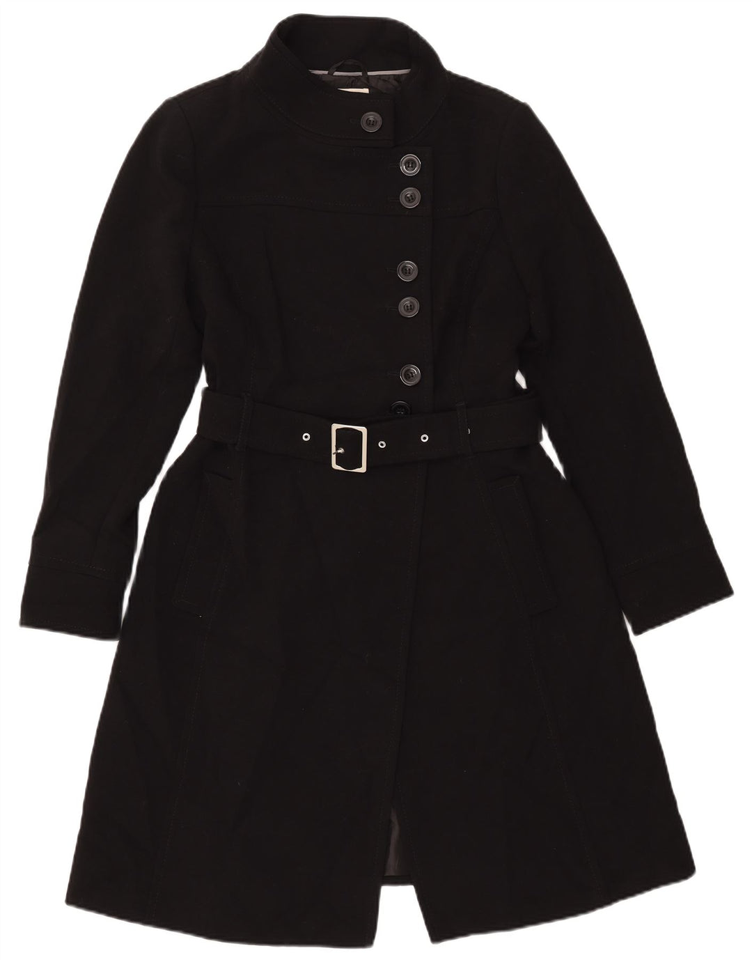MARKS & SPENCER Dameoverfrakke UK 14 Medium Sort Polyester