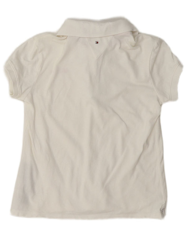 Tommy Hilfiger Pige Polo Shirt 13-14 År Hvid Bomuld