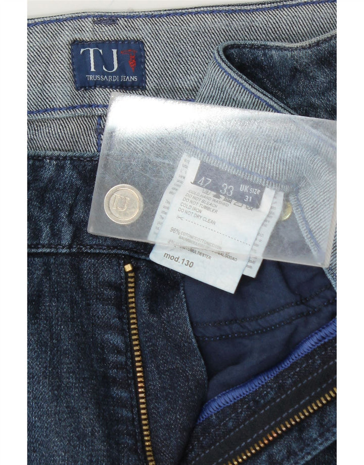 TRUSSARDI Lige jeans til kvinder W31 L33 Marineblå bomuld