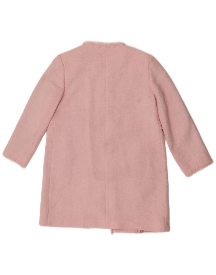 Zara Womens Open Overcoat UK 10 Small Pink Bomuld