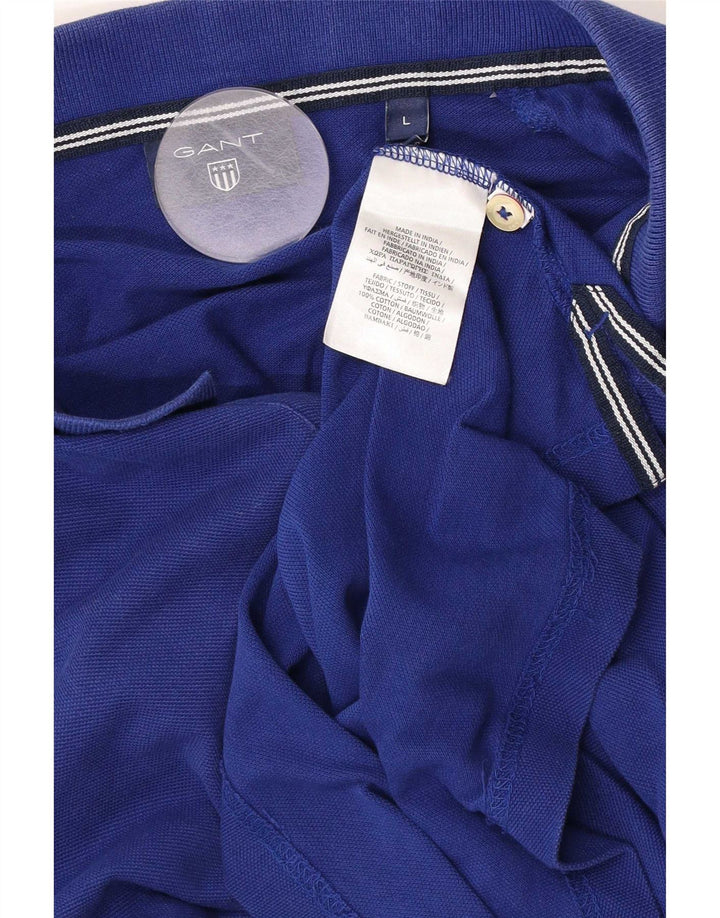 Gant Polo Shirt til mænd, stor blå bomuld