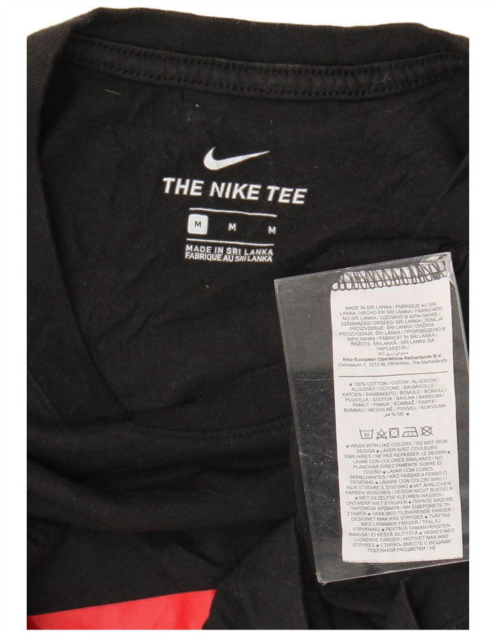 Nike Herre grafisk T-shirt Top Medium Sort Bomuld