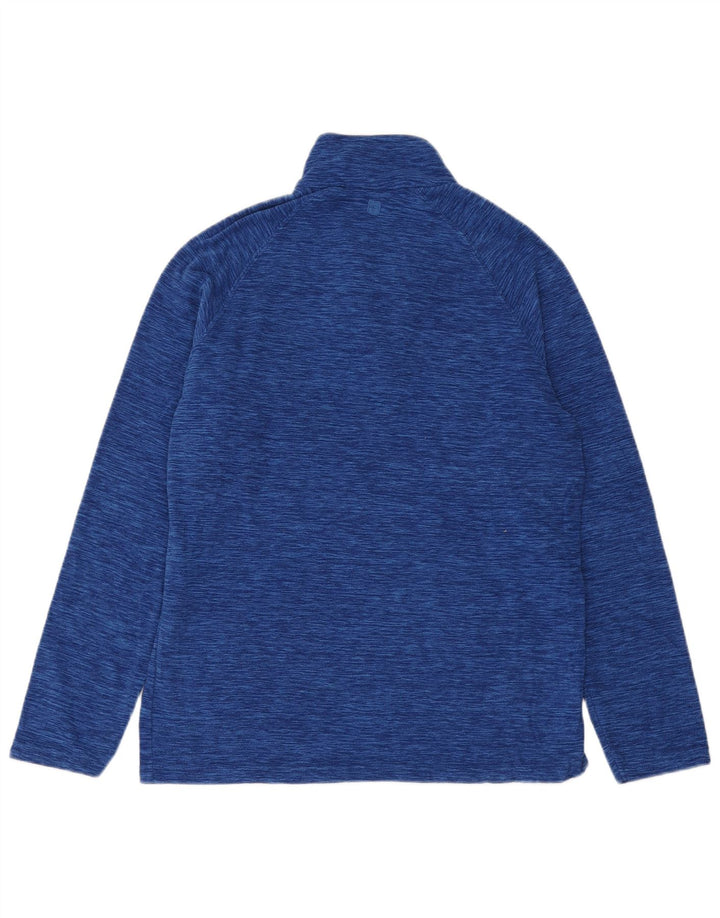 Mountain Warehouse Herre Zip Neck Fleece Jumper Medium Navy Blue Flecked