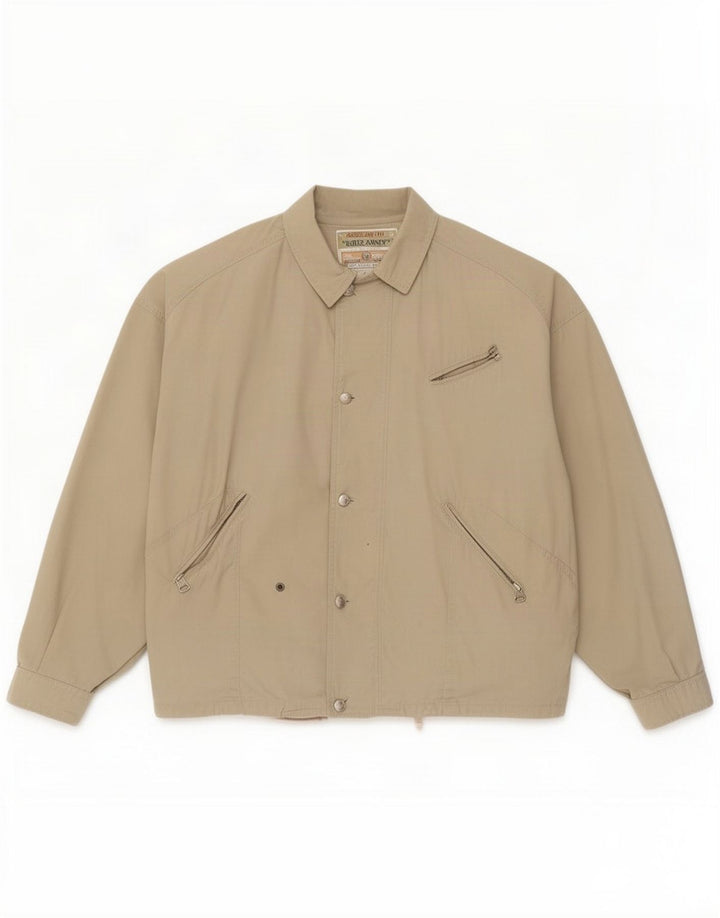 Rifle Bomber Jacket UK 40 Large Khaki Cotton