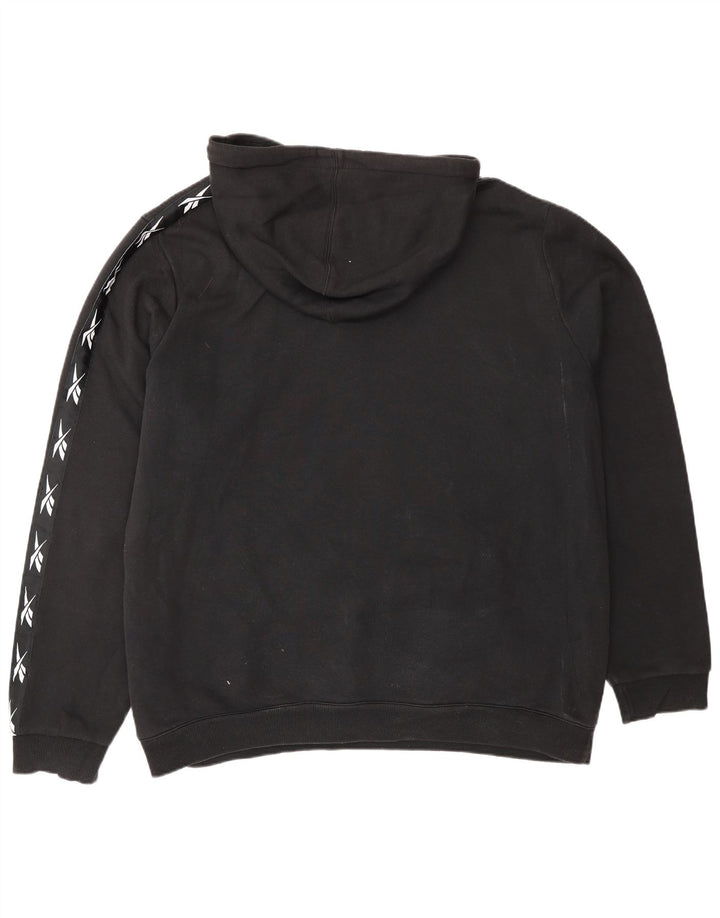 REEBOK Grafisk hættetrøje til mænd XL sort bomuld