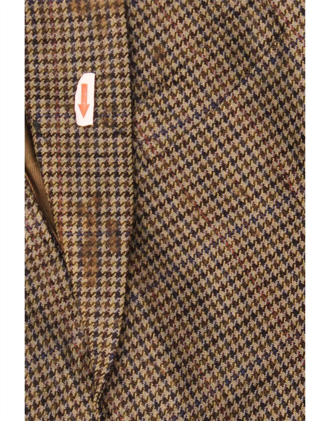 MARKS & SPENCER Herre 2-knaps blazerjakke UK 42 Large Khaki Houndstooth