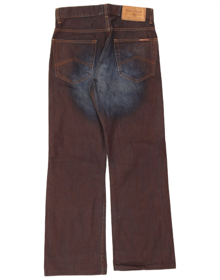 Marlboro Classics Herre Bootcut Jeans W30 L29 Brun Colourblock Bomuld