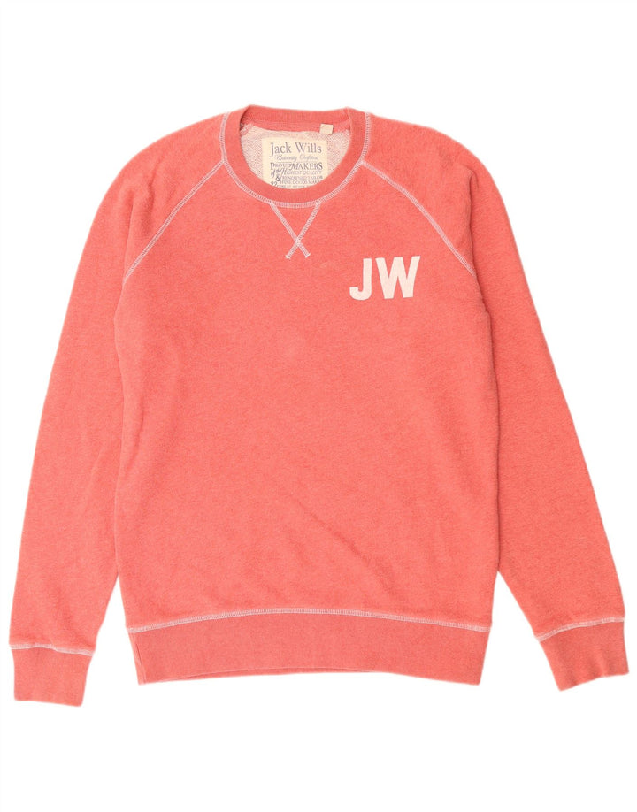 JACK WILLS Herre Grafisk Sweatshirt Jumper Medium Rød Bomuld
