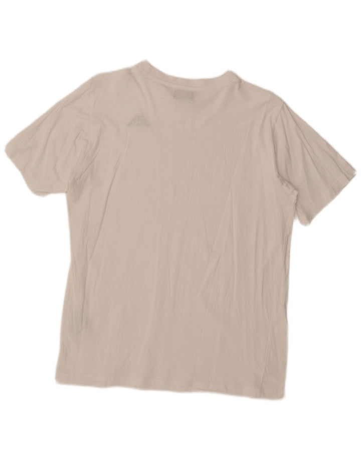 Kappa Herre T-Shirt Top Medium Hvid Bomuld