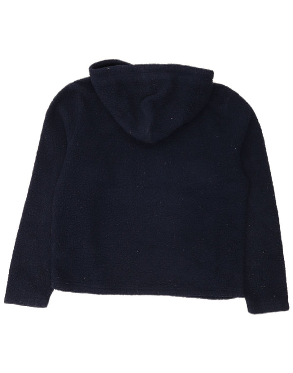 Fila Dame Fleece Grafisk Hoodie Jumper UK 14 Medium Navy Blue Polyester