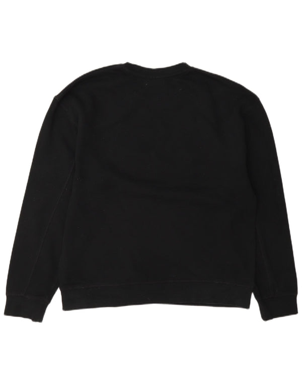 Topshop Dame Oversized Sweatshirt Jumper UK 10 Small Black Bomuld
