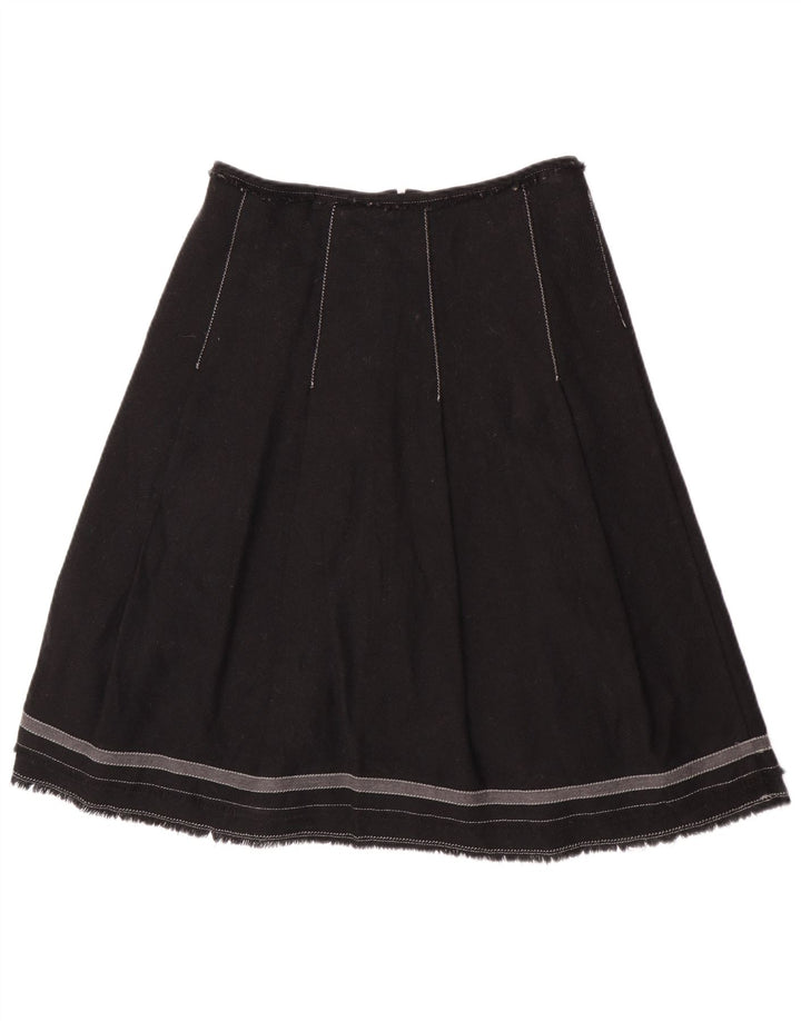 Max & Co. Dame A-Line nederdel UK 12 Medium W30 Sort Uld