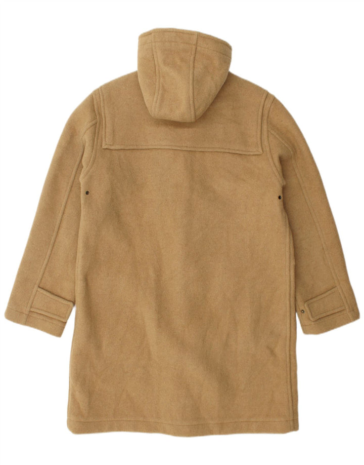 Barbour Dame Hooded Duffel Coat UK 14 Stor Beige Uld