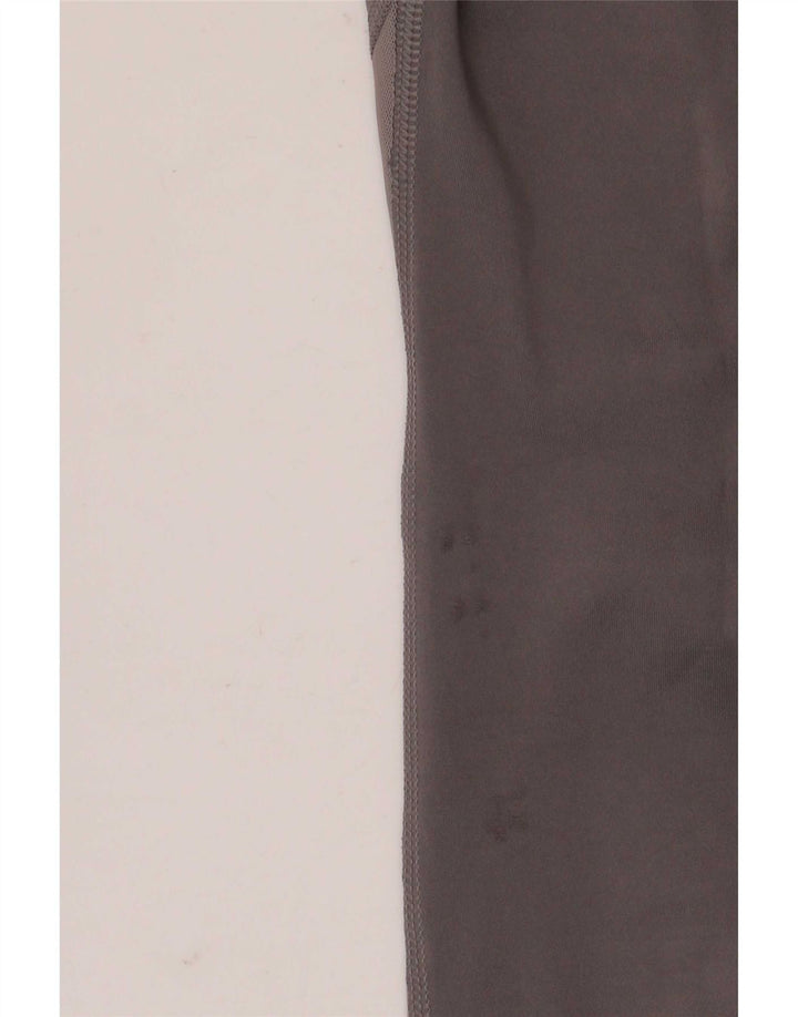 Nike Dame Dri Fit Crop Leggings UK 12 Medium Grey Polyester