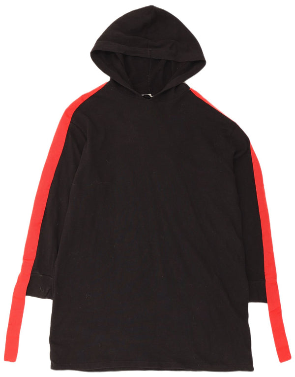 Zara Dame Trafaluc Oversized Hoodie Dress UK 10 Small Black Colourblock