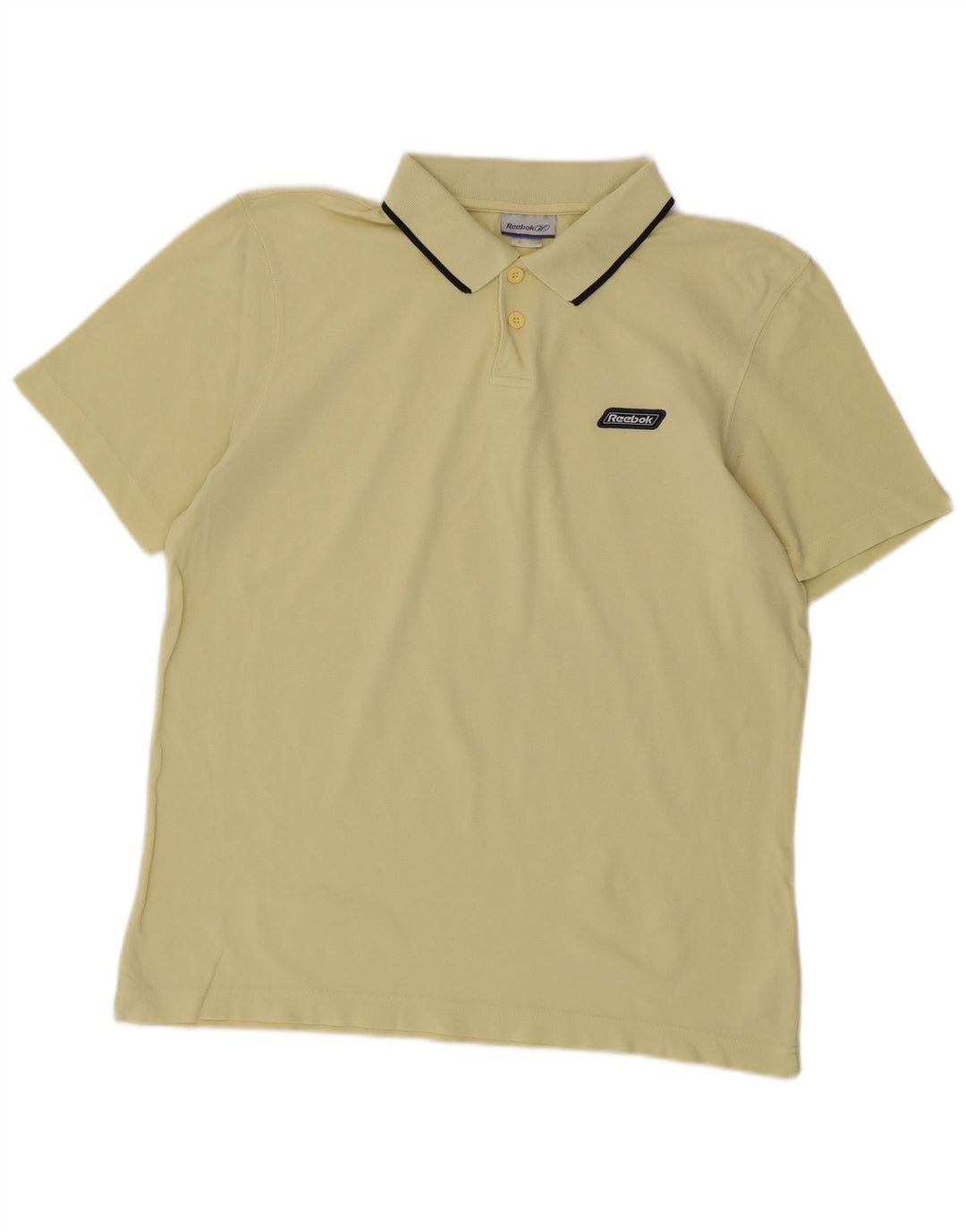 REEBOK Herre poloshirt Medium gul bomuld