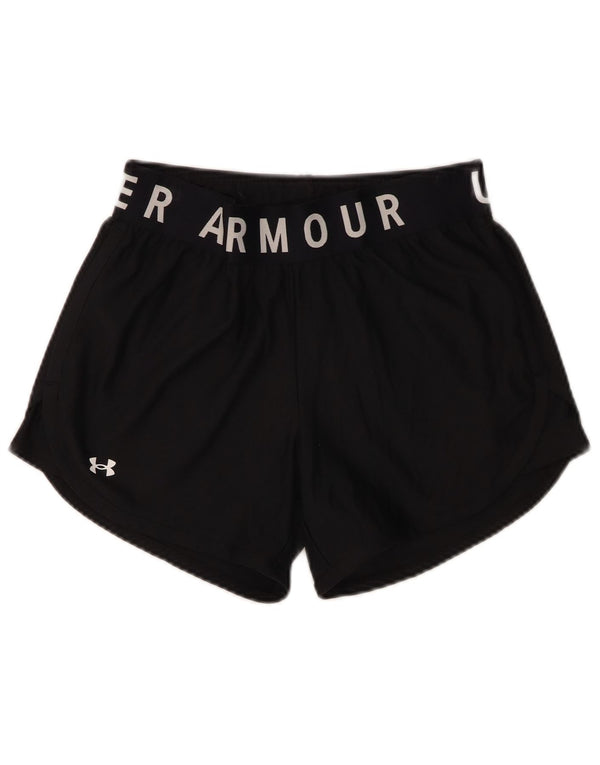 Under Armour Graphic Sports Shorts til kvinder UK 10 Small Black Polyester