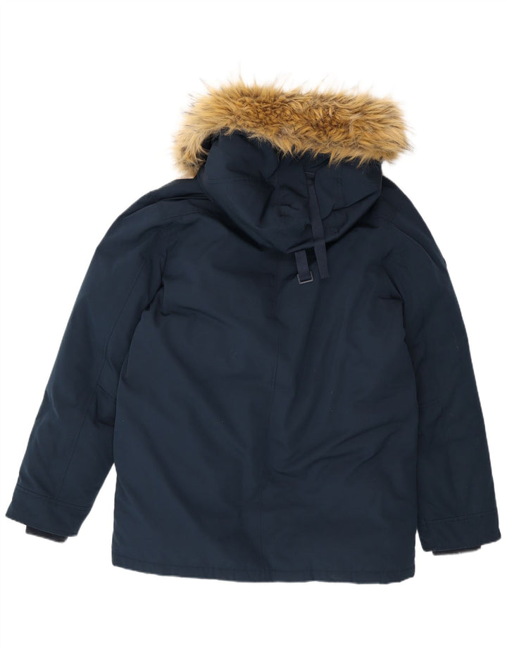 Superdry Polstret hættejakke til mænd UK 42 XL Navyblå polyester